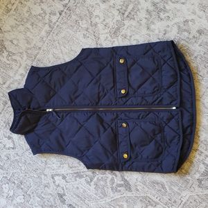 Womens J Crew Puffer Vest XS, Navy